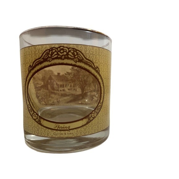Vintage‎ House Art Currier & Ives Four Seasons Glasses. Fall, Winter, Spring - Picture 2 of 5